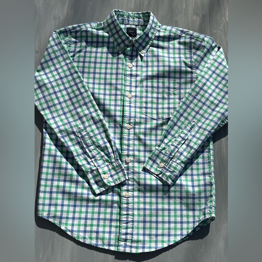 Long sleeve button collar dress shirt